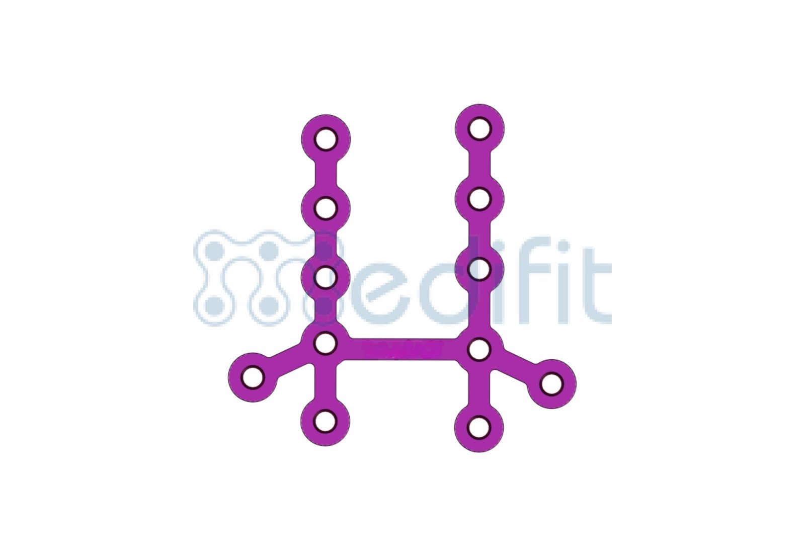 MINI NOSE PLATE H-SHAPE 1.5MM 4 2220