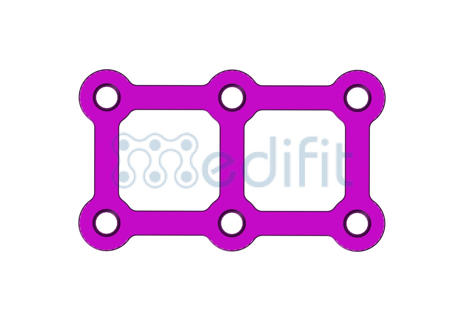 MINI SQUARE SHAPE PLATE 1.5MM 2 2225 2